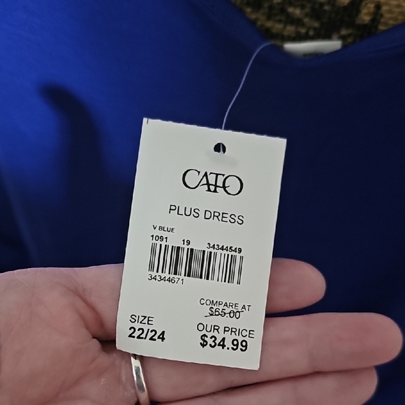 Cato Royal Blue Long Sleeve Dress - Picture 3 of 3